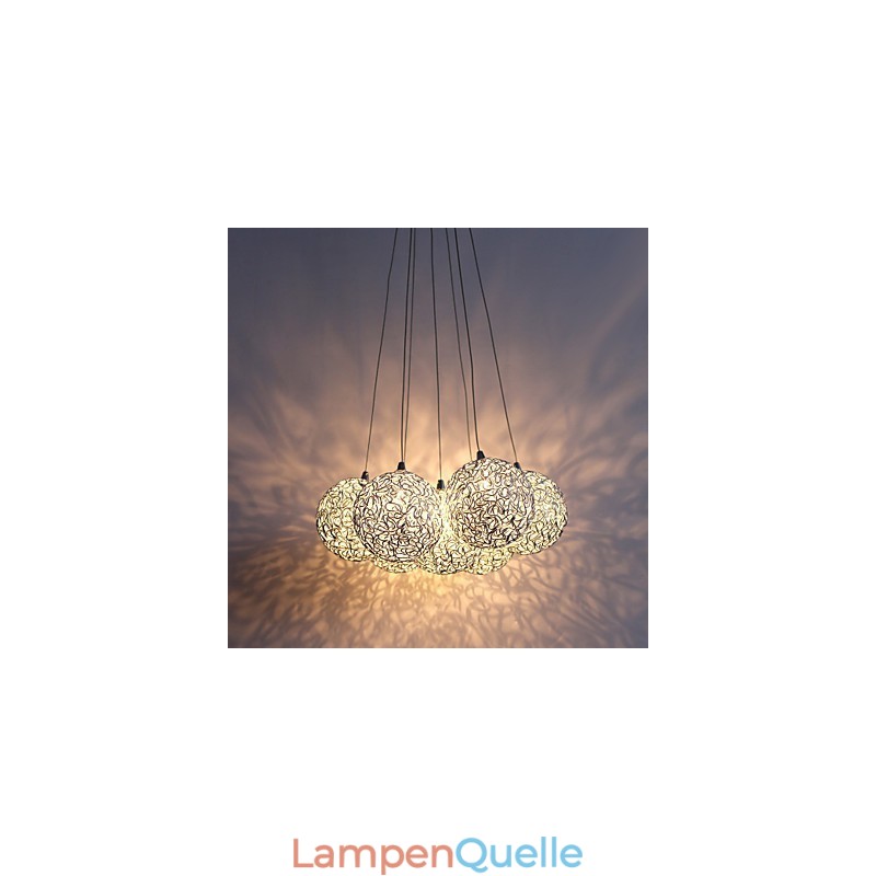 Moderne Pendelleuchte aus Aluminium mit 7 Lichtern