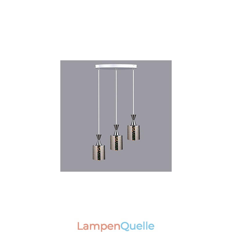 Traumlasergravur Verchromte Lampe 3 Scheiben