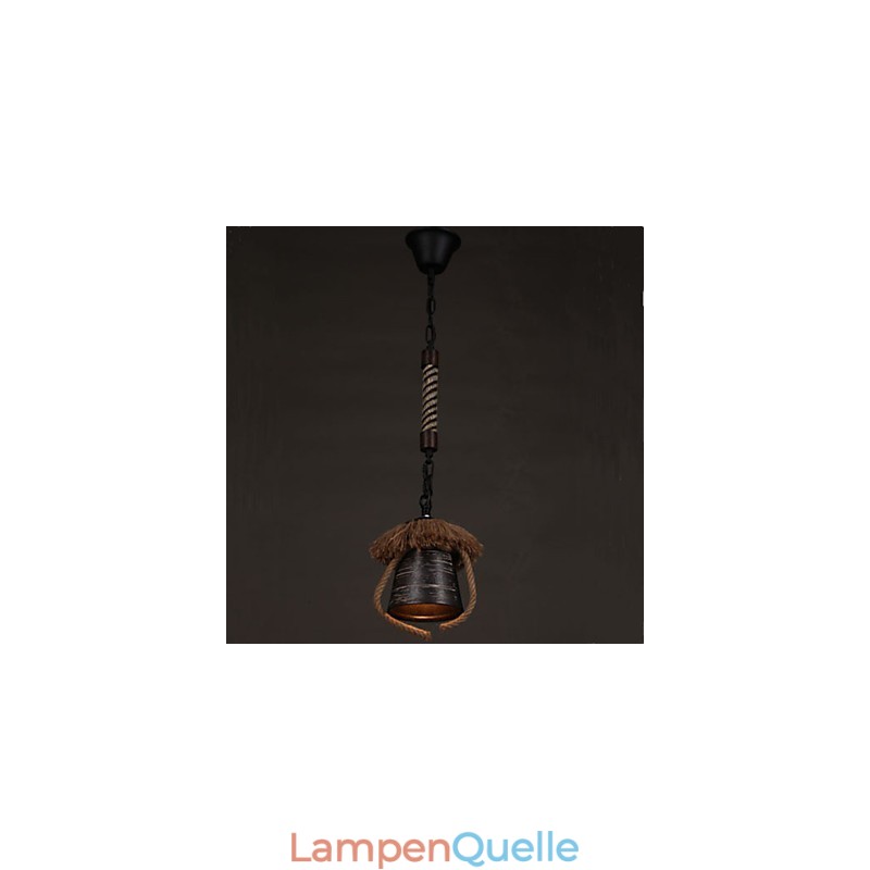 American Country Retro Hanf Keramik Lampe