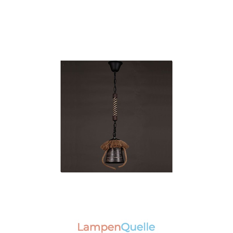 American Country Retro Hanf Keramik Lampe