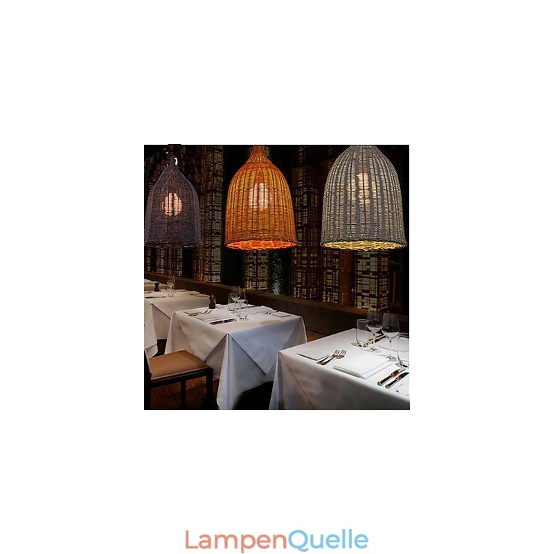 Rattan Kronleuchter Kronleuchter Kronleuchter Kreative Retro Rattan lampe