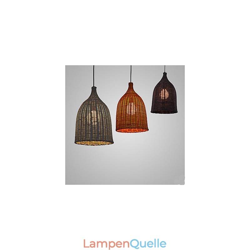 Rattan Kronleuchter Kronleuchter Kronleuchter Kreative Retro Rattan lampe
