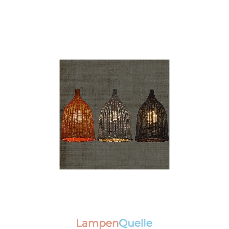 Rattan Kronleuchter Kronleuchter Kronleuchter Kreative Retro Rattan lampe