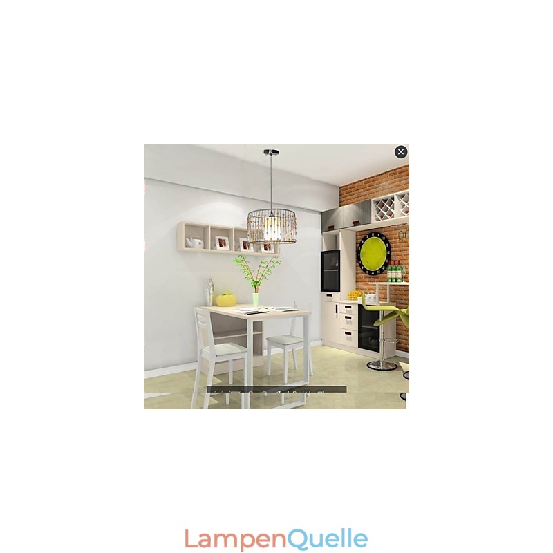 Der einzelne Kopf der Lampe besteht aus zylindrischen Perlen.