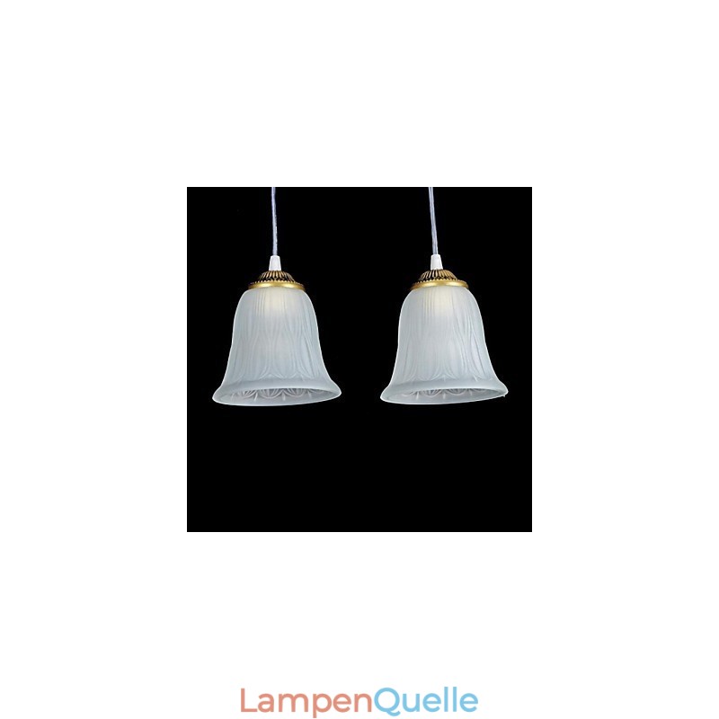 Bronze Anhänger Drei Lichter Muster Glas Schatten Europäischen Retro Klassische