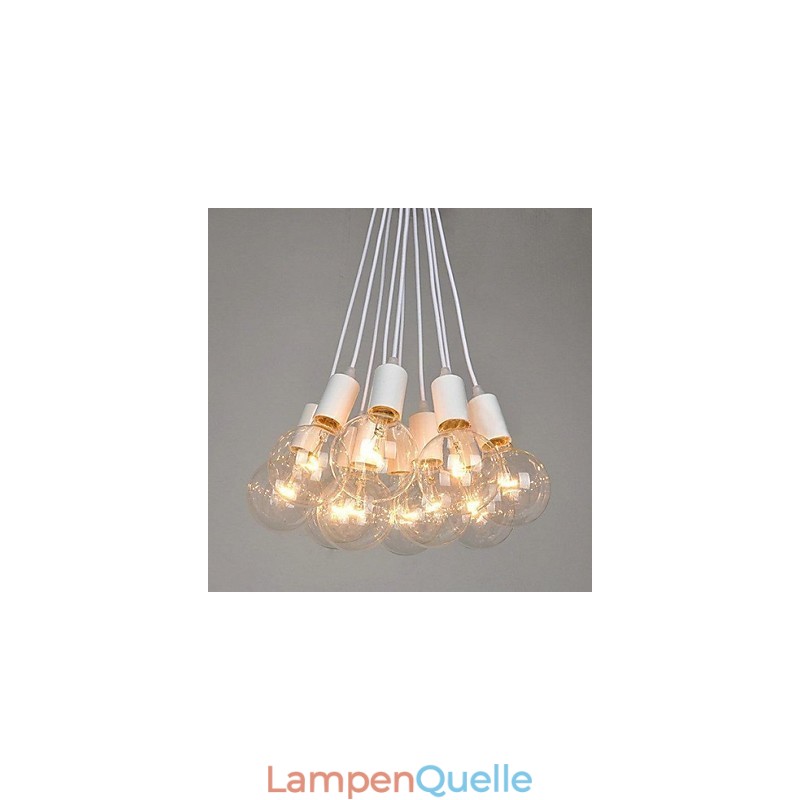 Kronleuchter aus Metall mit ländlicher Malerei