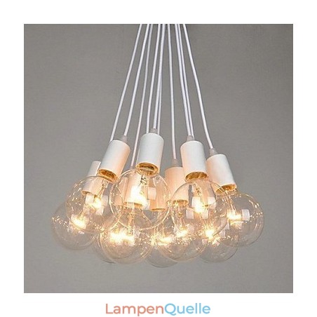 Kronleuchter aus Metall mit ländlicher Malerei