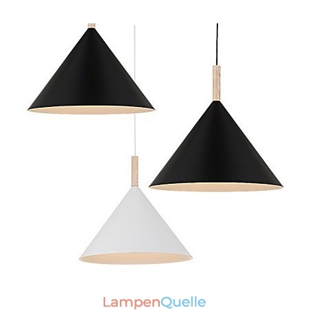 Mini Künstlerische Kegel Pendelleuchte 1 Licht Mordern Simplicity Finish Schwarz Weiß Aluminium & Holz Droplight Mini Künstlerische Kegel Pendelleuchte 1 Licht Mordern Simplicity Finish Schwarz Weiß Aluminium & Holz Droplight