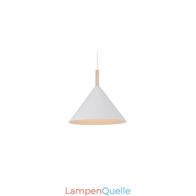 Mini Künstlerische Kegel Pendelleuchte 1 Licht Mordern Simplicity Finish Schwarz Weiß Aluminium & Holz Droplight