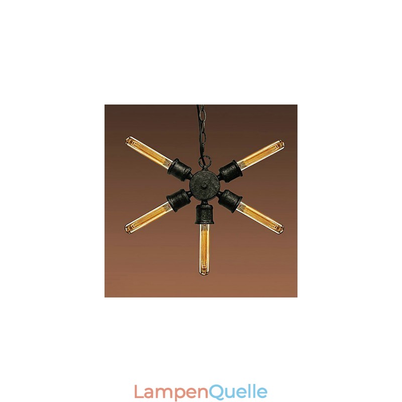 Pendelleuchte aus Metall im Retro-Stil