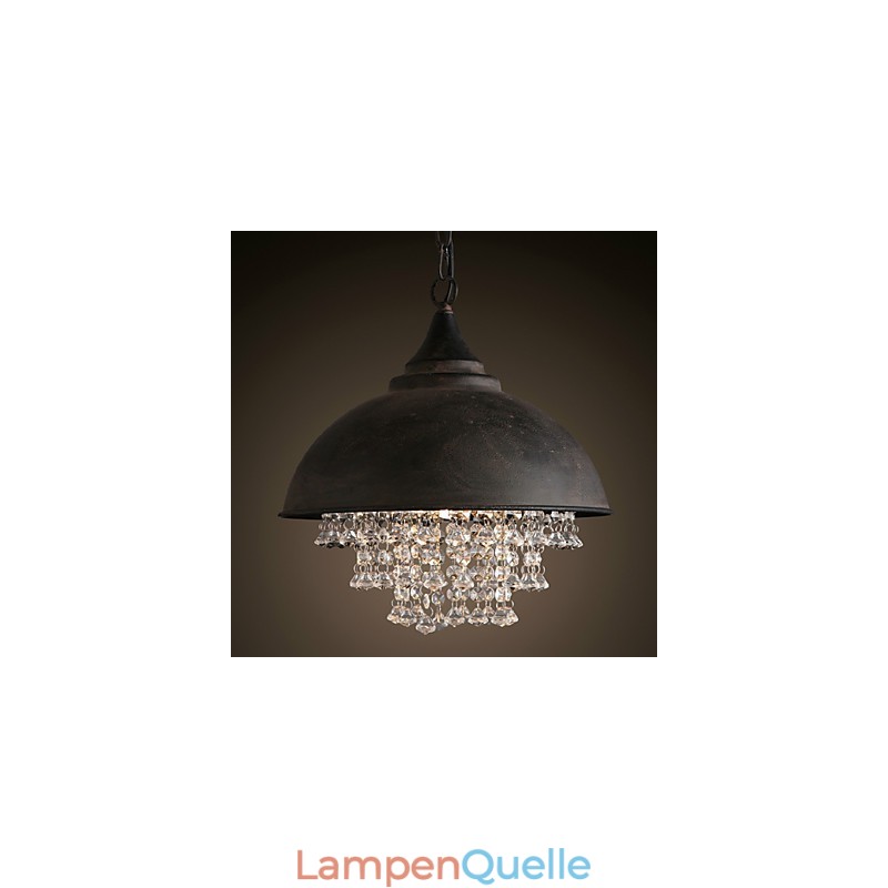 Loft Pendelleuchte Kristall Retro Kaffee Licht Garage Metall