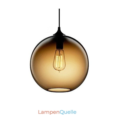 Moderne Glas-Pendelleuchte im runden braunen Blasen-Design Moderne Glas-Pendelleuchte im runden braunen Blasen-Design