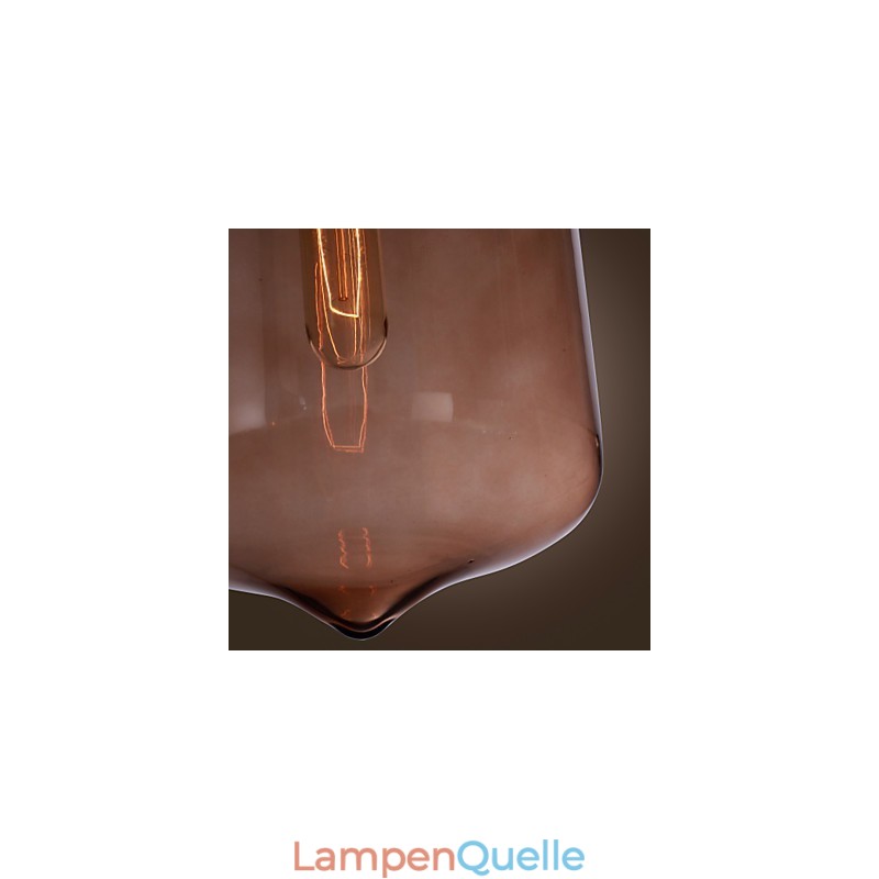 Moderne 70-W-Pendelleuchte aus Glas im transparenten Flaschendesign