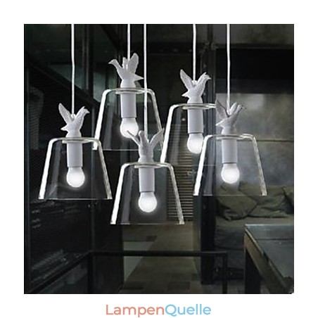 Einzelkopf-Entenküken Vögel Glas-Kronleuchter Mahlzeiten Kronleuchter Einzelkopf-Entenküken Vögel Glas-Kronleuchter Mahlzeiten Kronleuchter