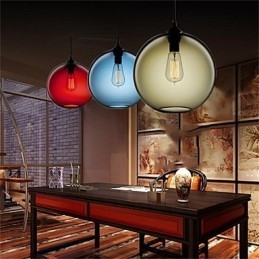 Retro Kreative Einkopf Glas Pendelleuchte Cafe Im Goldfischglas