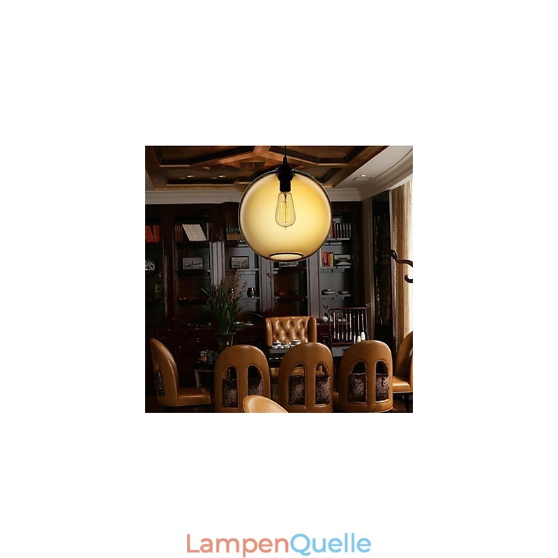 Retro Kreative Einkopf Glas Pendelleuchte Cafe Im Goldfischglas
