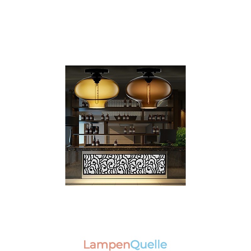 Retro Kreative Einkopf Glas Pendelleuchte Cafe Im Goldfischglas