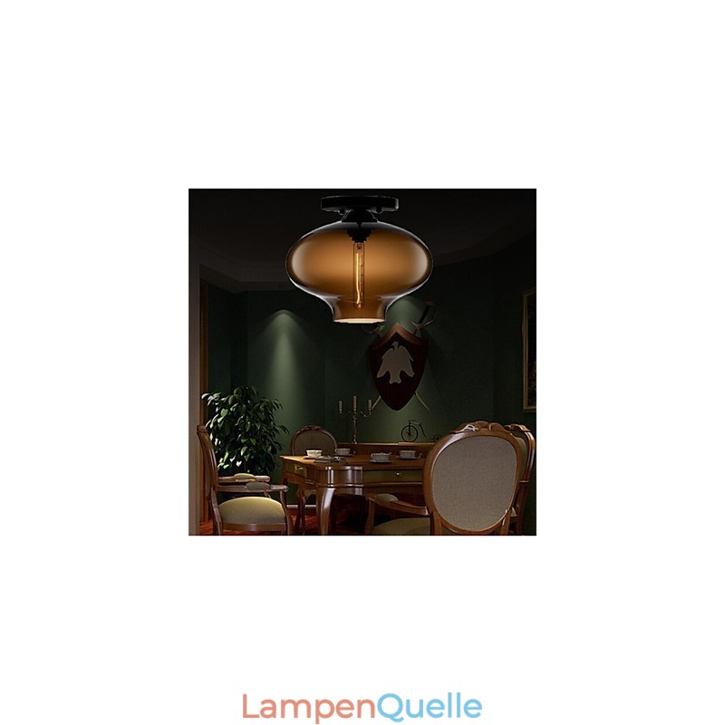 Retro Kreative Einkopf Glas Pendelleuchte Cafe Im Goldfischglas