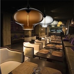 Retro Kreative Einkopf Glas Pendelleuchte Cafe Im Goldfischglas