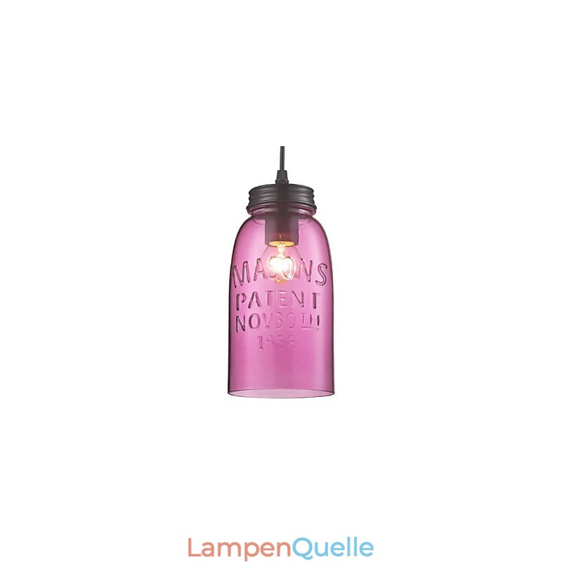 1-flammige, moderne Pendelleuchte aus Glas im transparenten Blasendesign