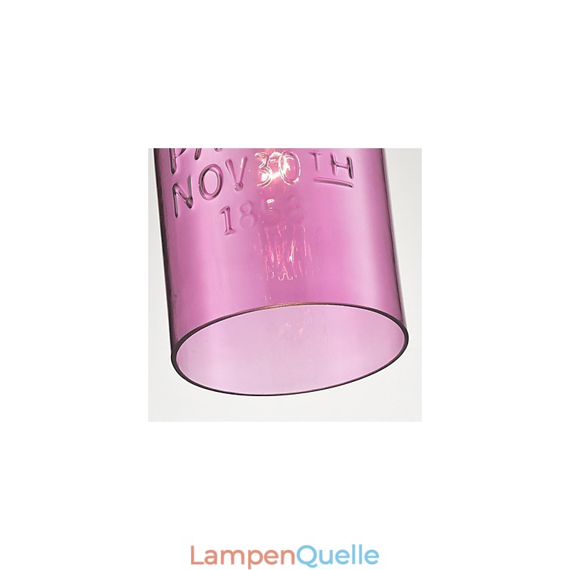1-flammige, moderne Pendelleuchte aus Glas im transparenten Blasendesign