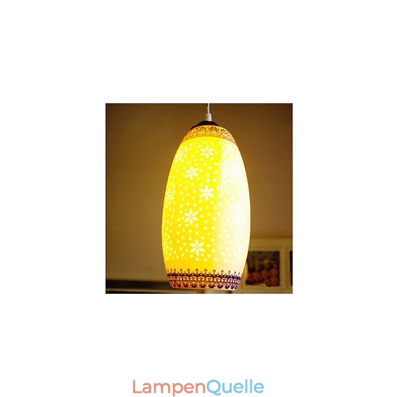 Retro Keramik lampe lampe Treppe Blau Single Head Kronleuchter Kreative