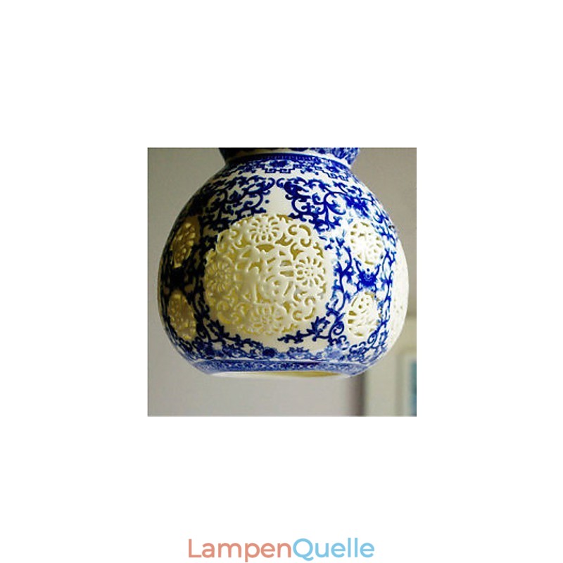 Retro Keramik lampe lampe Treppe Blau Single Head Kronleuchter Kreative