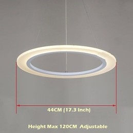 Pendelleuchte Runder Deckenleuchter Milchig Acryl Deckenleuchten mit Einzelring