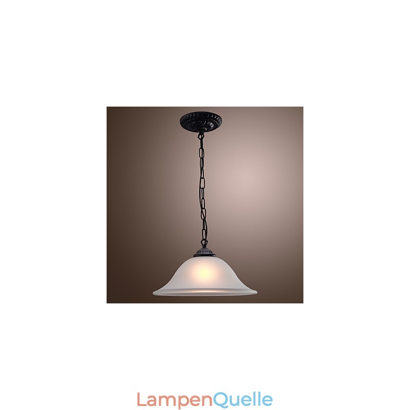 Traditionelle, klassische Pendelleuchte im Mini-Schalen-Stil in Bronze