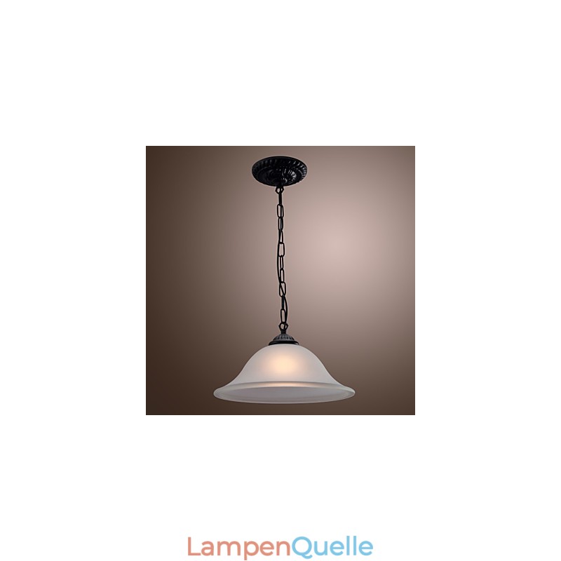 Traditionelle, klassische Pendelleuchte im Mini-Schalen-Stil in Bronze