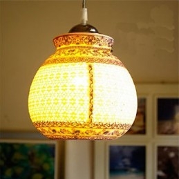 Retro Keramik lampe lampe Treppe Blau Single Head Kronleuchter Kreative