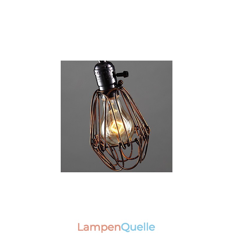 Amerikanischen Land Industrielle Wind Lampe Retro Kleine Kronleuchter Eisen Käfig