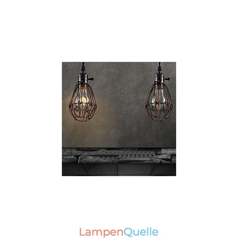 Amerikanischen Land Industrielle Wind Lampe Retro Kleine Kronleuchter Eisen Käfig