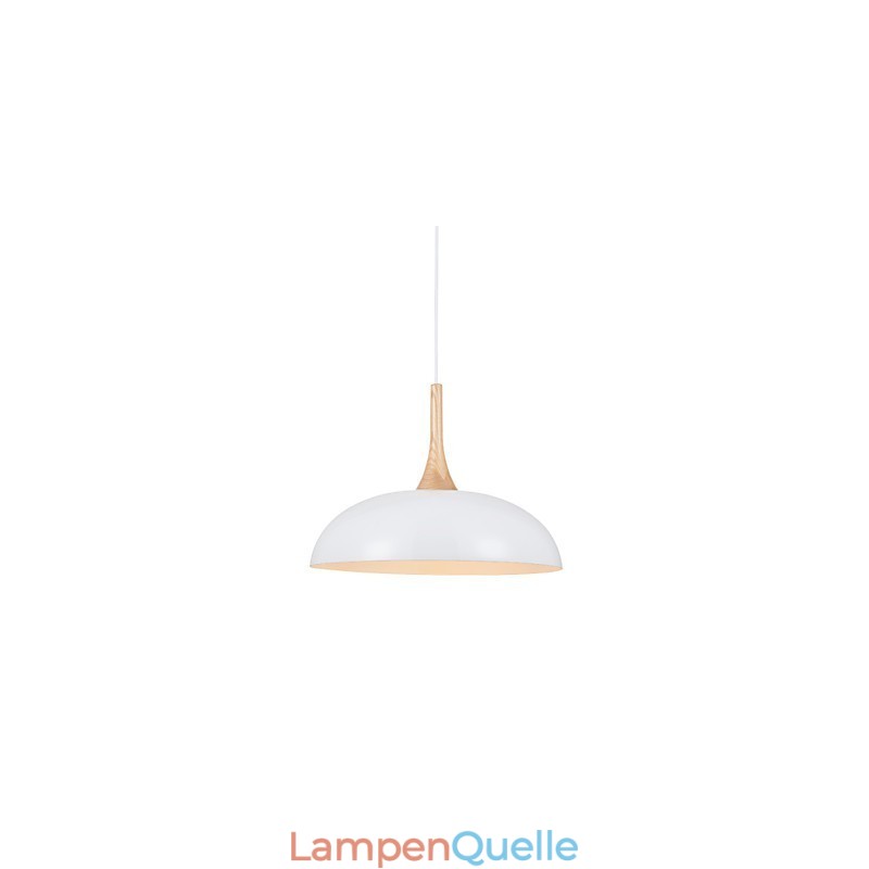 Mini Künstlerische Pendelleuchte 1 Licht Moderne Schlichtheit Schwarz Weiß Finish Aluminium & Holz Droplight