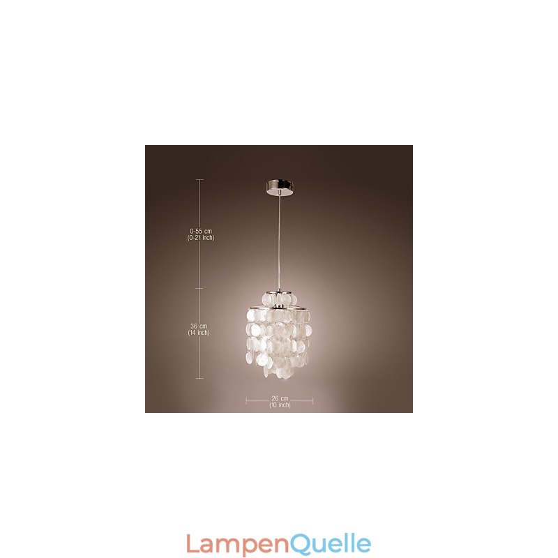 Moderne Pendelleuchte im zeitgenössischen Mini-Stil aus Chrom