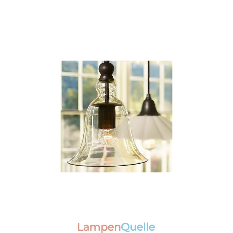 Traditionelle klassische Vintage-Pendelleuchte im Mini-Schalenstil