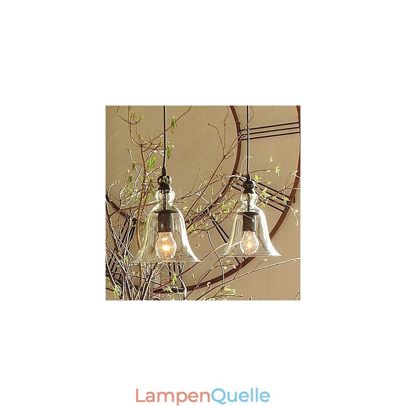 Traditionelle klassische Vintage-Pendelleuchte im Mini-Schalenstil