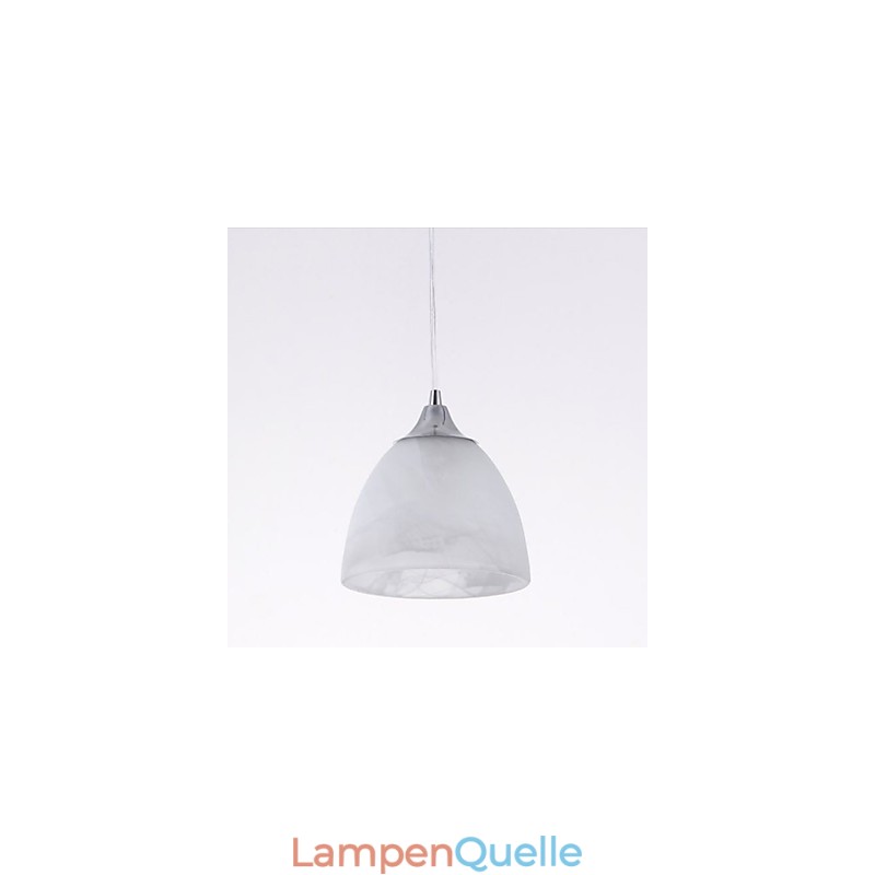 Moderne Pendelleuchte mit drei Lichtern, länglicher Baldachin und Weinkelch