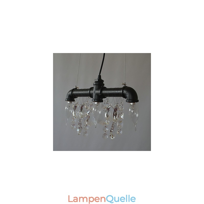Kreative Pendelleuchte mit 3 Lichtern im nordamerikanischen Stil im Rohrdesign