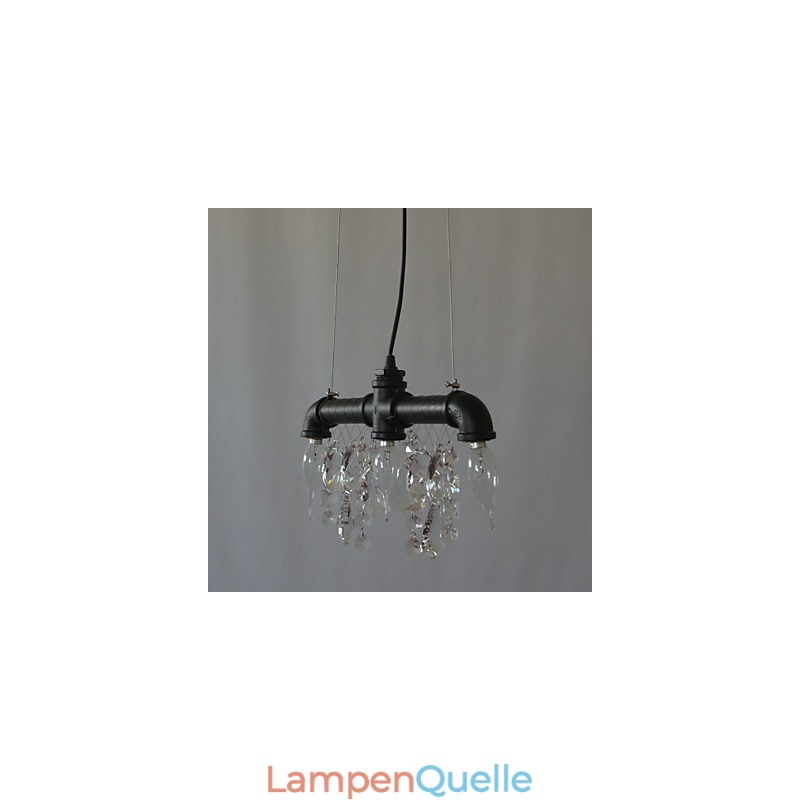 Kreative Pendelleuchte mit 3 Lichtern im nordamerikanischen Stil im Rohrdesign