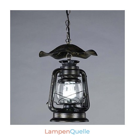 Vintage Hängelampe mit Laterne aus Messing mit 1 Licht Vintage Hängelampe mit Laterne aus Messing mit 1 Licht