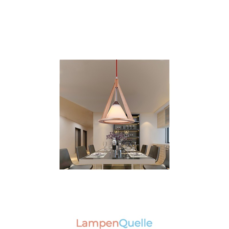 Kronleuchter aus Holz im Designer-Stil. Eleganter Kronleuchter im zeitgenössischen Stil