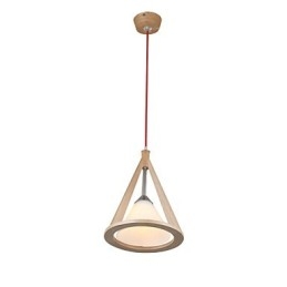 Kronleuchter aus Holz im Designer-Stil. Eleganter Kronleuchter im zeitgenössischen Stil