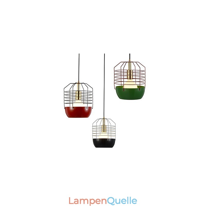 Mini Künstlerische Spinnennetz Pendelleuchte 1 Licht Mordern Simplicity Finish Schwarz Weiß Grün Rot Kohlenstoffstahl Droplight