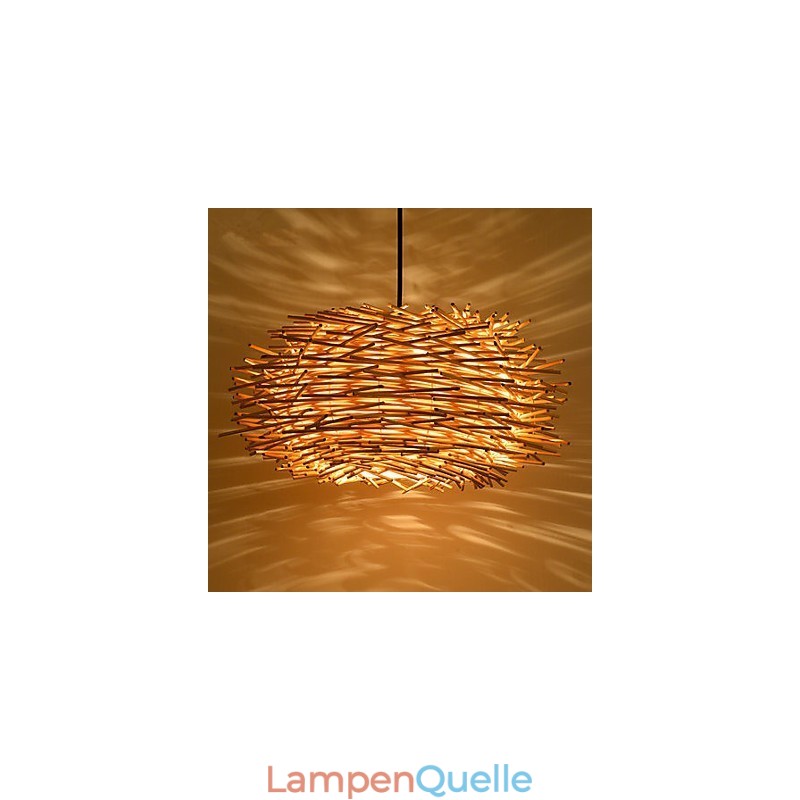 Kronleuchter Mini Stil Laterne Holz Bambus