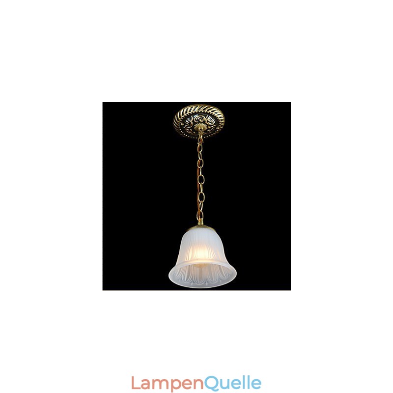 Bronze Pendelleuchte Muster Glasschirm Europäischen Retro Klassisch