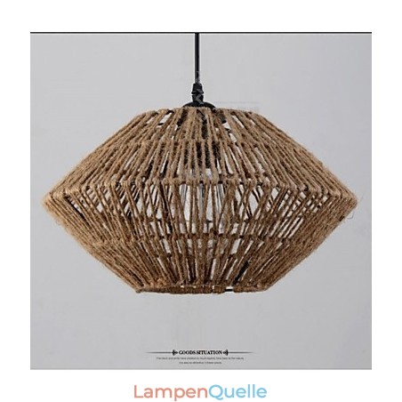 Vintage Pendelleuchte aus Seil mit einer Leuchte Vintage Pendelleuchte aus Seil mit einer Leuchte