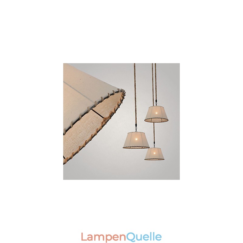 1 Lichter Pendelleuchten Vintage-Stil Industrie-Stil Gelb Stoff & Metalle Drop Light