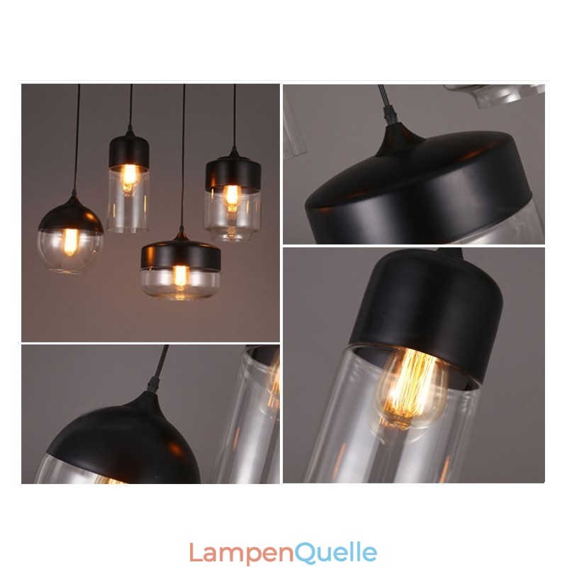 Die Kunst-Kronleuchterlampe aus Schmiedeeisen und Glas von The Nordic Creative Stair Shop