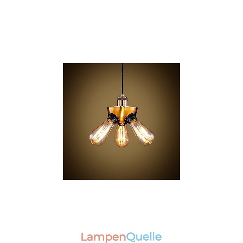 Amerikanische Country Industrial Kupfer Kopf Drei Fuß Droplight Lampe
